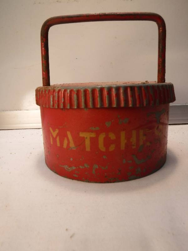 lot 4347 image: old metal tin for matches