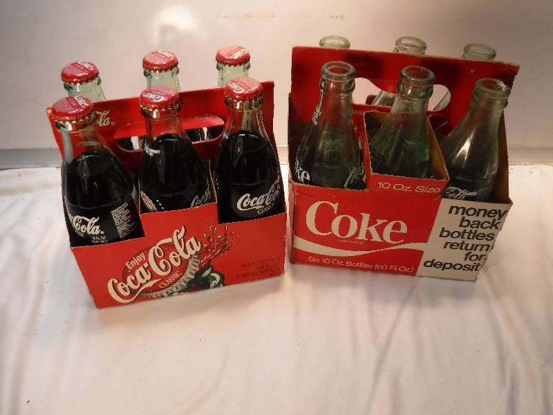 lot 4360 image: coca cola 6 pack glass bottles