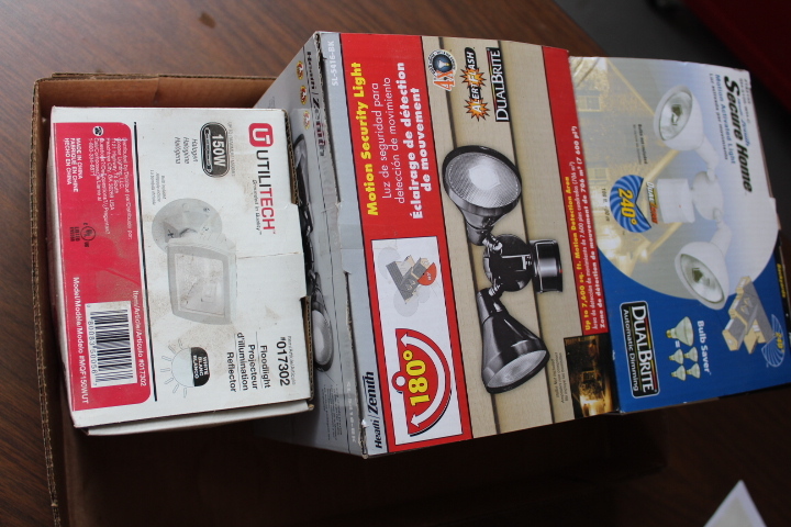 lot 5698 image: Motion Detector Lights and Floodlight