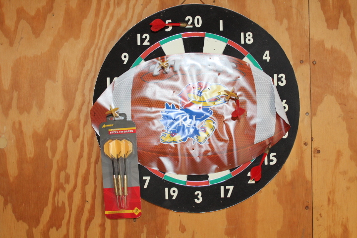 lot 5705 image: Dart Board with Darts