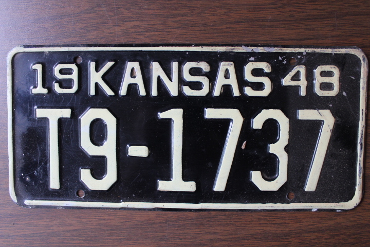 lot 5751 image: 1948 Kansas License Plate
