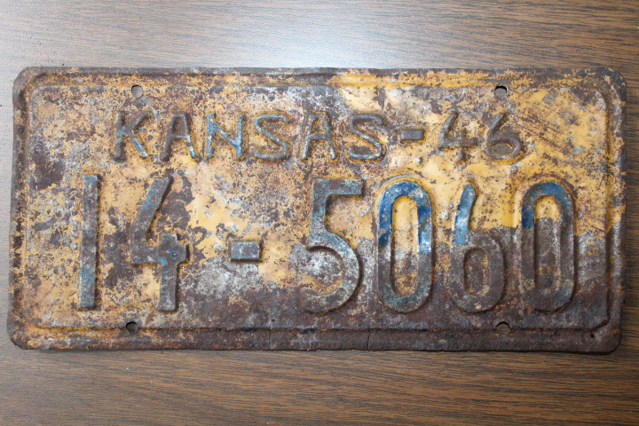 lot 5753 image: 1946 Kansas License Plate