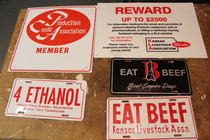 lot 5763 image: Signs and Car Tags