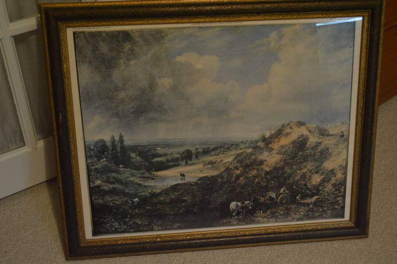 lot 5730 image: Framed Print - Mountain Pass Scene by John Constable R.A.