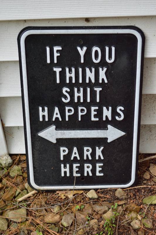 lot 5807 image: Metal Parking Sign