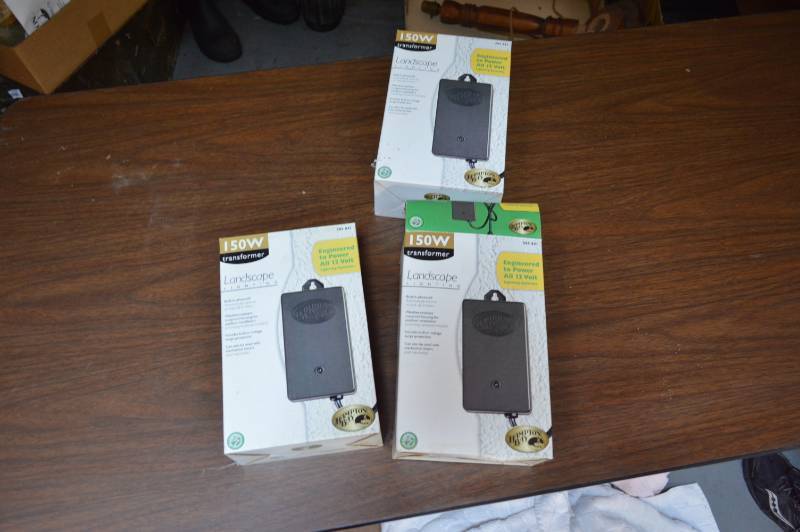 lot 5833 image: 3 Landscape Lighting Transformers