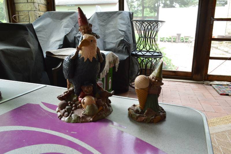 lot 5605 image: 2 Gnomes - by Tom Clark called Eagle, and Babe