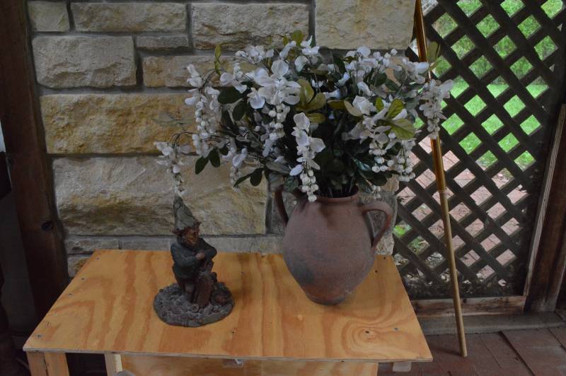 lot 5616 image: Gnome - by Tom Clark called Shen and Pot with flowers