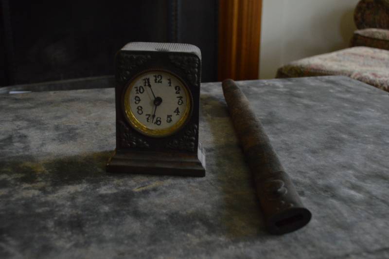 lot 5645 image: Antique Alarm Clock and Bayonet Sheath