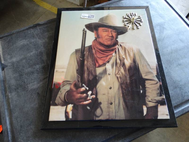 lot 17368 image: John wayne clock.
