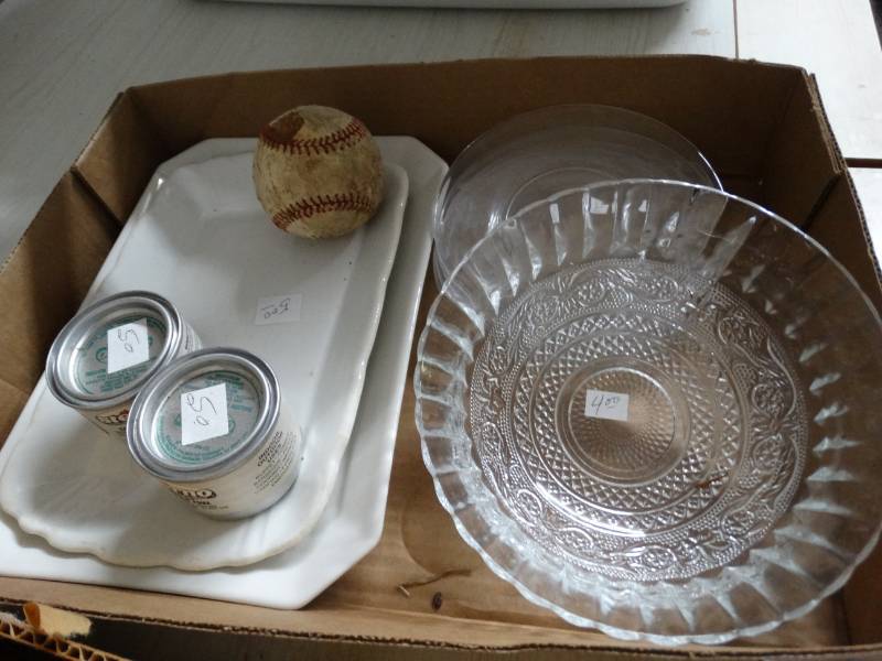 lot 17571 image: Cooking fuel and glass plates.