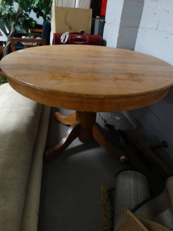 lot 17581 image: Wooden dining table.