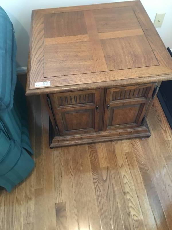 lot 13642 image: Two Door End Table  Nightstand