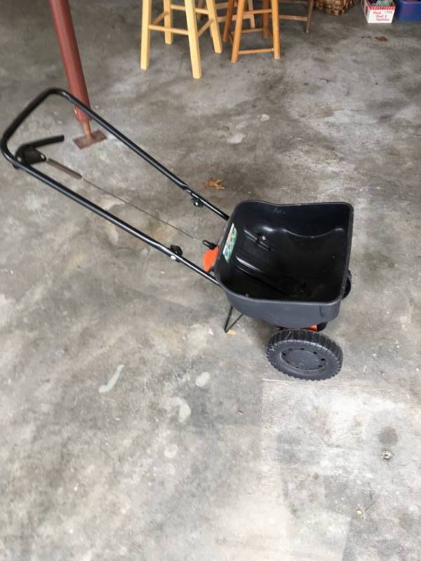 lot 13683 image: Walk Behind Seeder Speader- Adjustable