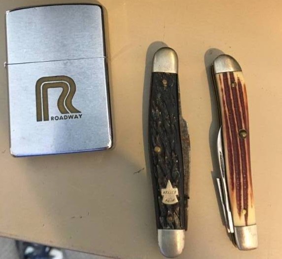 lot 13733 image: Zippo Type Lighter and Two Pocket Knives