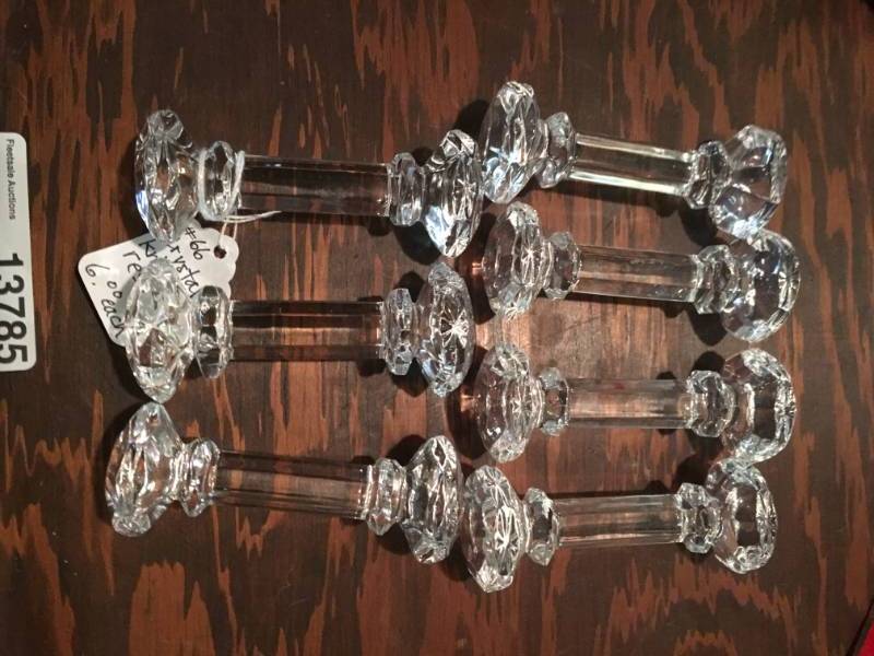 lot 13785 image: Lot of 7 Crystal Knife Rests