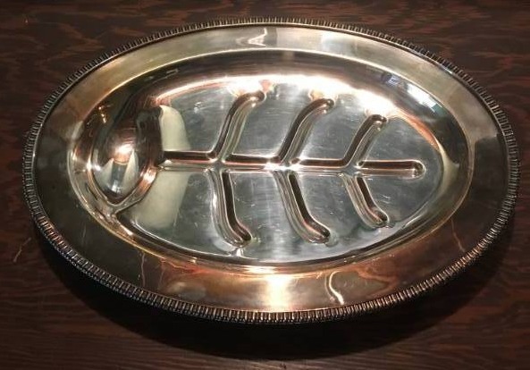 lot 13792 image: Silver Meat Serving Platter