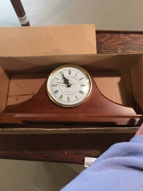 lot 13797 image: Quartz Mantle Clock in Box