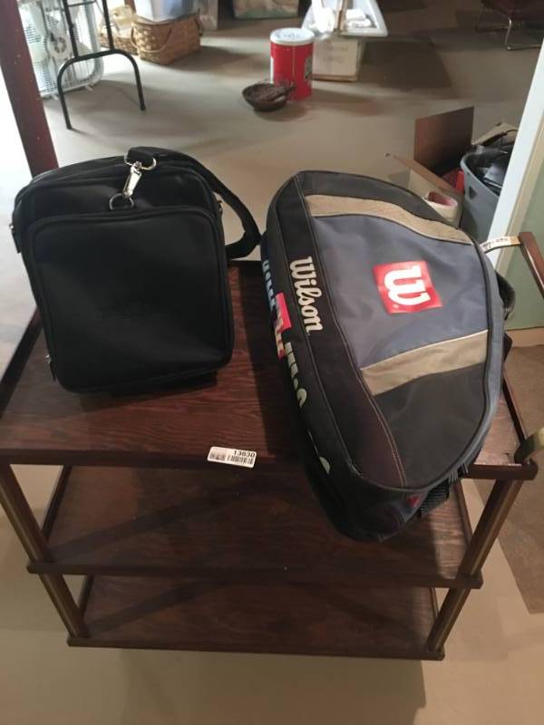 lot 13830 image: Two Canvas Tote Bags, 1 Wilson