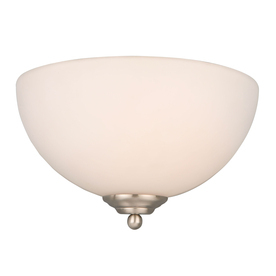 lot 6821 image: Portfolio 10-in W 1-Light Brushed Nickel Pocket Hardwired Wall Sconce