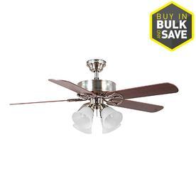 lot 6824 image: Harbor Breeze Springfield II 52-in Brushed Nickel Indoor Ceiling Fan with Light Kit