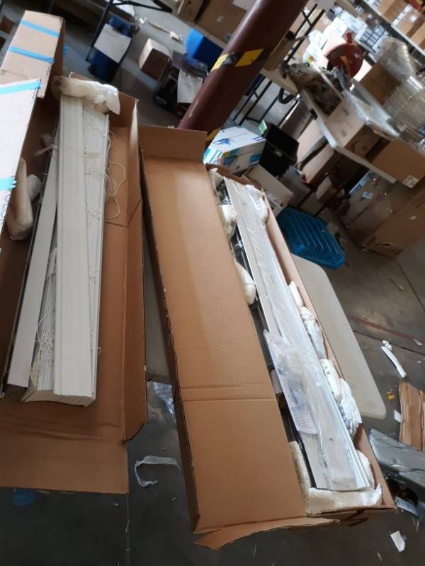 lot 6838 image: Two White Levolor Window Blinds