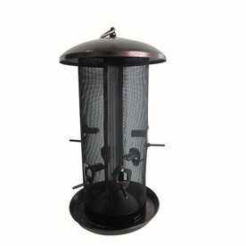 lot 6860 image: Garden Treasures Bronze Steel Tube Bird Feeder