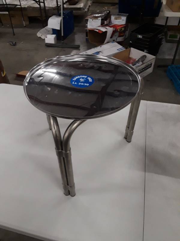 lot 6890 image: Sansone Inox Stool