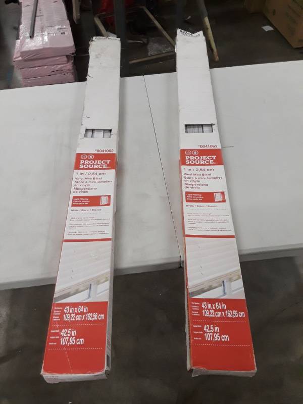 lot 6901 image: Set of 2 Project Source Vinyl Mini Blind