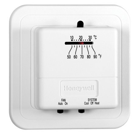 lot 6976 image: Honeywell Square Mechanical Non-Programmable Thermostat