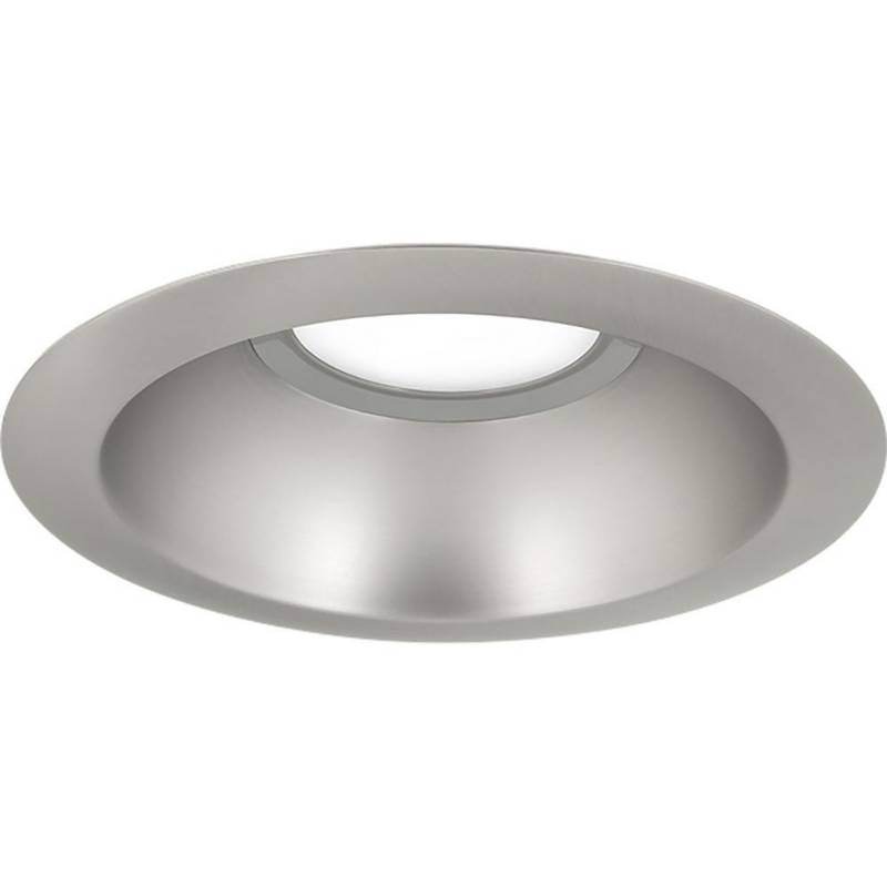 lot 6980 image: Progress Lighting 6 in. Brushed Nickel Integrated LED Recessed Trim