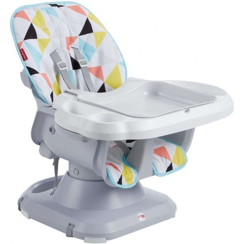 lot 8023 image: Fisher-Price SpaceSaver High Chair - Windmill, Multi-Colored