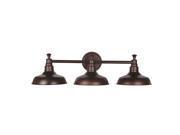 lot 8032 image: Design House 520320 Kimball 3-Light Bathroom Vanity Light Coffee Bronze Finish