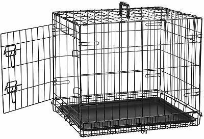 lot 8037 image: Amazonbasics Folding Metal Dog Crate - Small (24 X 19 X 18)