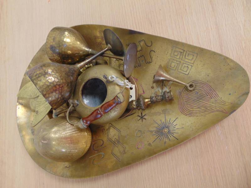 lot 4873 image: Misc. Brass Pieces Cups