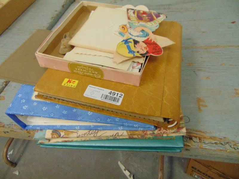 lot 4912 image: Vintage Valentines and Scrapbooks