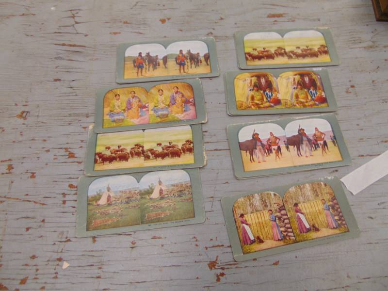 lot 4942 image: Native Indian Stereo View Cards