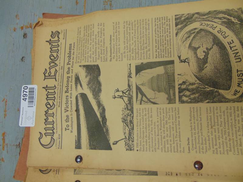 lot 4970 image: Current Event Magazine 1944-1945