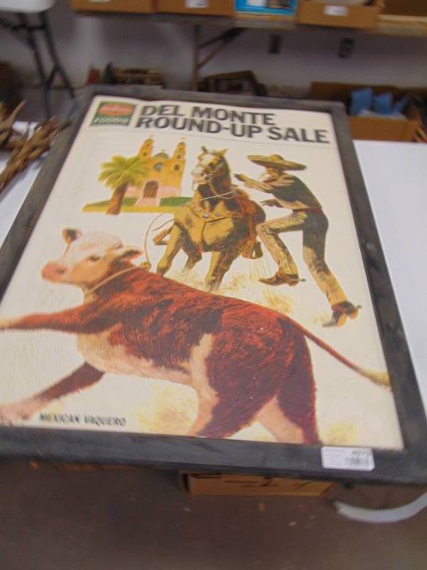 lot 4979 image: Del Monte 24  x 30 Advertisement in Frame