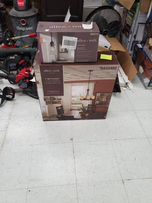 lot 6119 image: Allen  Roth Light Fixtures Appears New No Further Testing