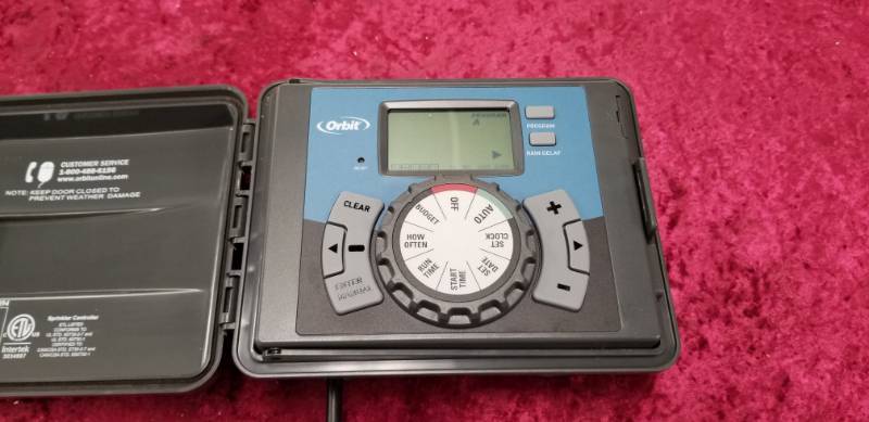 lot 6046 image: Orbit Sprinkler Controller, 4 Station Model #27894 Appears New No Further Testing