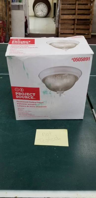 lot 6080 image: Project Source Flushmount Ceiling Fixture Appears New No Further Testing
