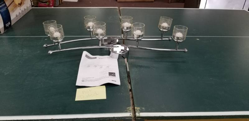 lot 6081 image: Chrome 4 light Light Fixture (2) Appears New No Further Testing