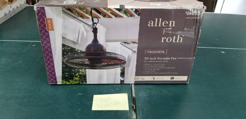 lot 6082 image: AllenRoth Valdosta 20 Portable Fan- Appears New No Further Testing