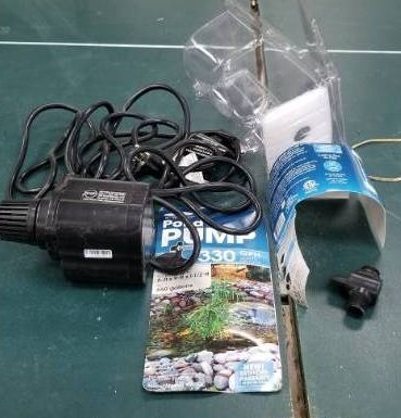 lot 6084 image: Smartpond Pond Pump 330 GPH , 650 Gal Fully Functional