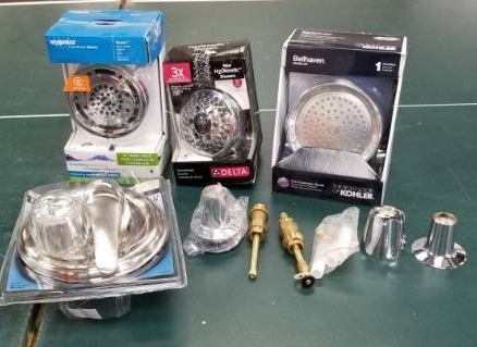 lot 6088 image: Misc Lot of Shower Heads and Plumbing Fittings