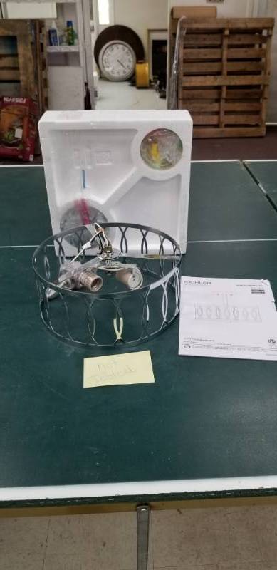 lot 6098 image: Chrome Light Fixture Appears New No Further Testing