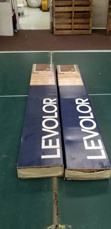 lot 6099 image: Levelor Natural Woven Wood Shade w Privacy Liner 36 x 72 (2)Appears New No Further Testing