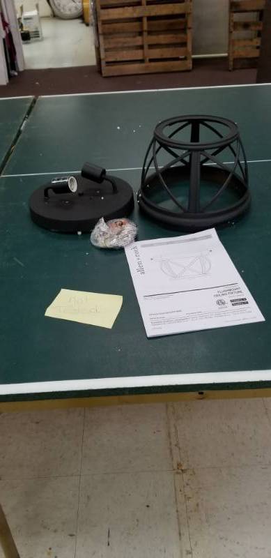 lot 6102 image: Allen  Roth Light Fixture Appears New No Further Testing