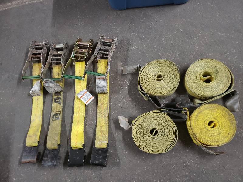 lot 10512 image: Set of 4 Heavy Duty Ratchet Straps